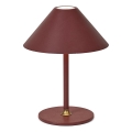 Halo Design 800834 - Lámpara de mesa recargable y regulable para exterior HYGGE LED/3W/4000 mAh IP54 burdeos