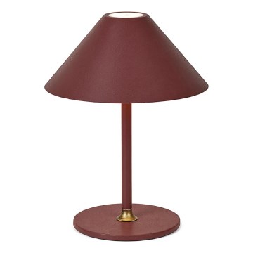 Halo Design 800834 - Lámpara de mesa recargable y regulable para exterior HYGGE LED/3W/4000 mAh IP54 burdeos