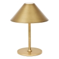 Halo Design 800841 - Lámpara de mesa LED regulable y recargable para exterior HYGGE LED/3W/4000 mAh IP54 latón
