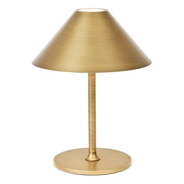 Halo Design 800841 - Lámpara de mesa LED regulable y recargable para exterior HYGGE LED/3W/4000 mAh IP54 latón
