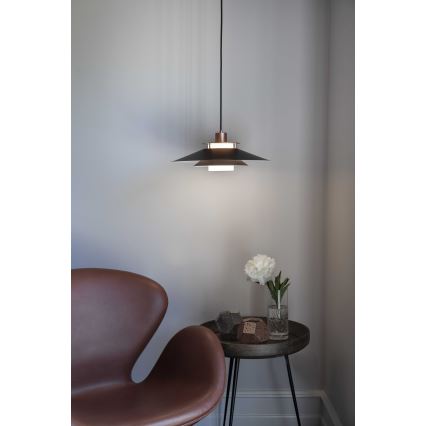 Halo Design 990785 - Lámpara colgante con cable RIVOLI 1xE27/40W/230V Ø 40 cm negro/cobre