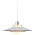 Halo Design 990792 - Lámpara colgante con cable RIVOLI 1xE27/40W/230V Ø 40 cm blanco/cromo brillante