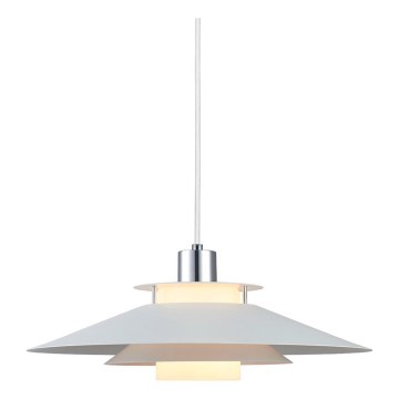 Halo Design 990792 - Lámpara colgante con cable RIVOLI 1xE27/40W/230V Ø 40 cm blanco/cromo brillante