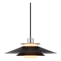 Halo Design 990808 - Lámpara colgante con cable RIVOLI 1xE27/40W/230V Ø 40 cm negro/cromo brillante