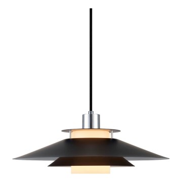 Halo Design 990808 - Lámpara colgante con cable RIVOLI 1xE27/40W/230V Ø 40 cm negro/cromo brillante