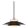 Halo Design 990808 - Lámpara colgante con cable RIVOLI 1xE27/40W/230V Ø 40 cm negro/cromo brillante