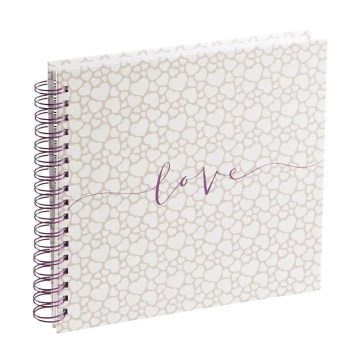 Hama - Álbum de fotos en espiral 28x24 cm 40 páginas beige/rosa