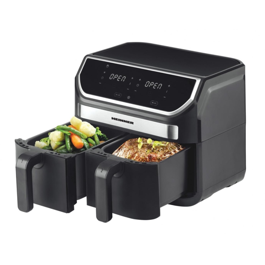 Heinner HAF-KDB1700BK - Freidora de aire dual 8,5 l 1700W/230V negra