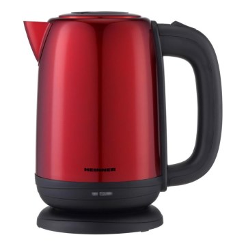 Heinner HEK-2200RDSS - Hervidor eléctrico 1,7 l 2200 W/230 V rojo/negro