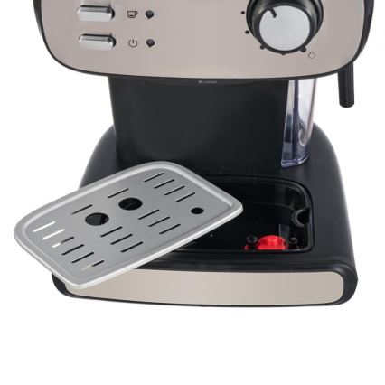 Heinner HEM-1100BKX - Cafetera espresso de palanca 850W/230V negro/cromo mate