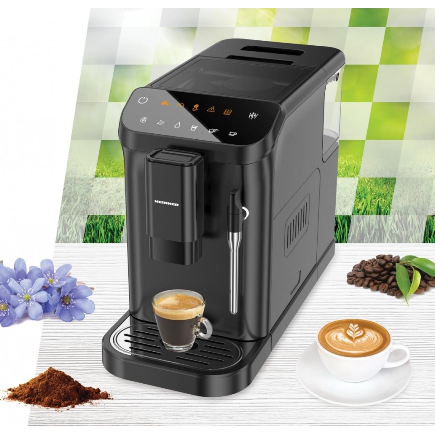 Heinner HEMA-D20DBK - Cafetera automática 1350W/230V negra