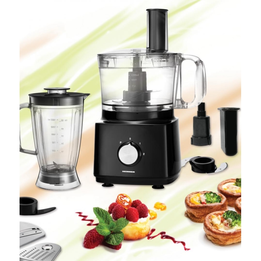 Heinner HFP-750BK - Robot de cocina 750W/230V negro