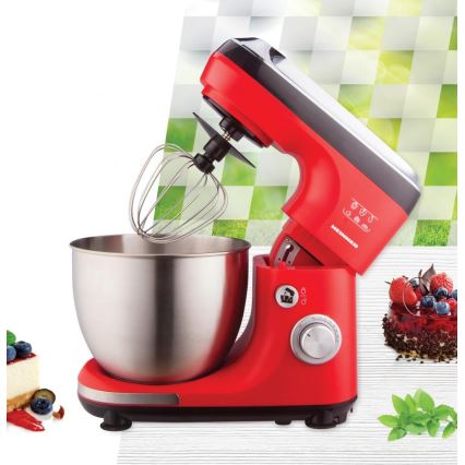 Heinner HPM-600RD - Robot de cocina con bol de acero inoxidable 600W/230V rojo