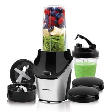 Heinner HSB-T1000SS - Batidora Nutri para smoothies 1000W/230V cromo mate/negro