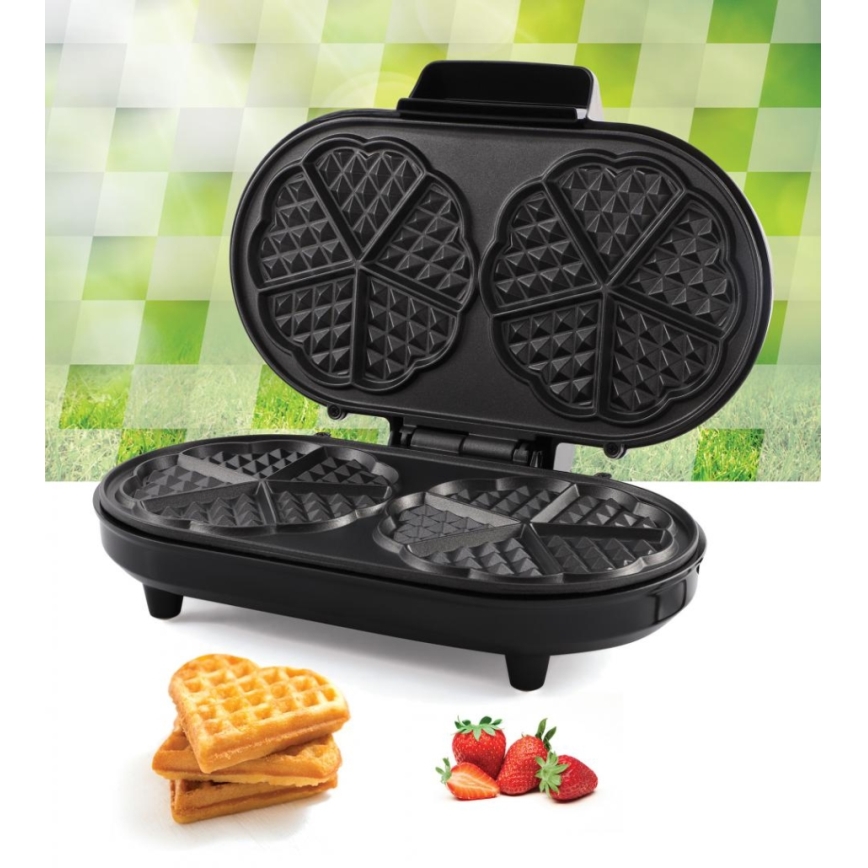 Heinner HWF-1000CR - Gofrera 1000W/230V negra/oro rosa