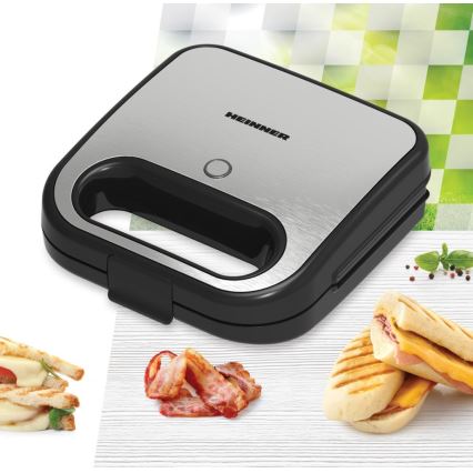 Heinner SM-K750FGSL - Tostadora 750W/230V negro/cromo mate