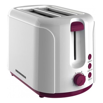 Heinner TP-750BG - Tostadora de dos ranuras 750W/230V blanca/violeta