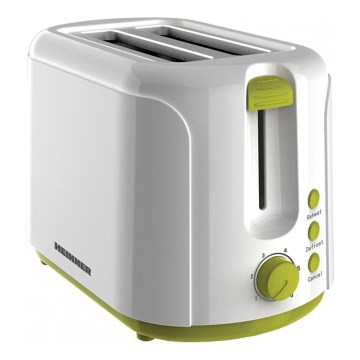 Heinner TP-750GR - Tostadora de dos ranuras 750W/230V blanca/verde
