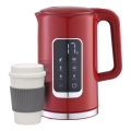 Hervidor con pantalla LCD 1,7 l 2200W/230V rojo + taza de viaje 450 ml