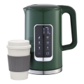 Hervidor con pantalla LCD 1,7 l 2200W/230V Verde + taza de viaje 450 ml