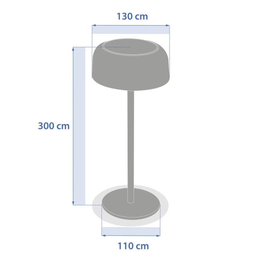 Hesperide - lámpara de mesa solar LED BOLTY LED/3,7V 2600 mAh IP65 antracita