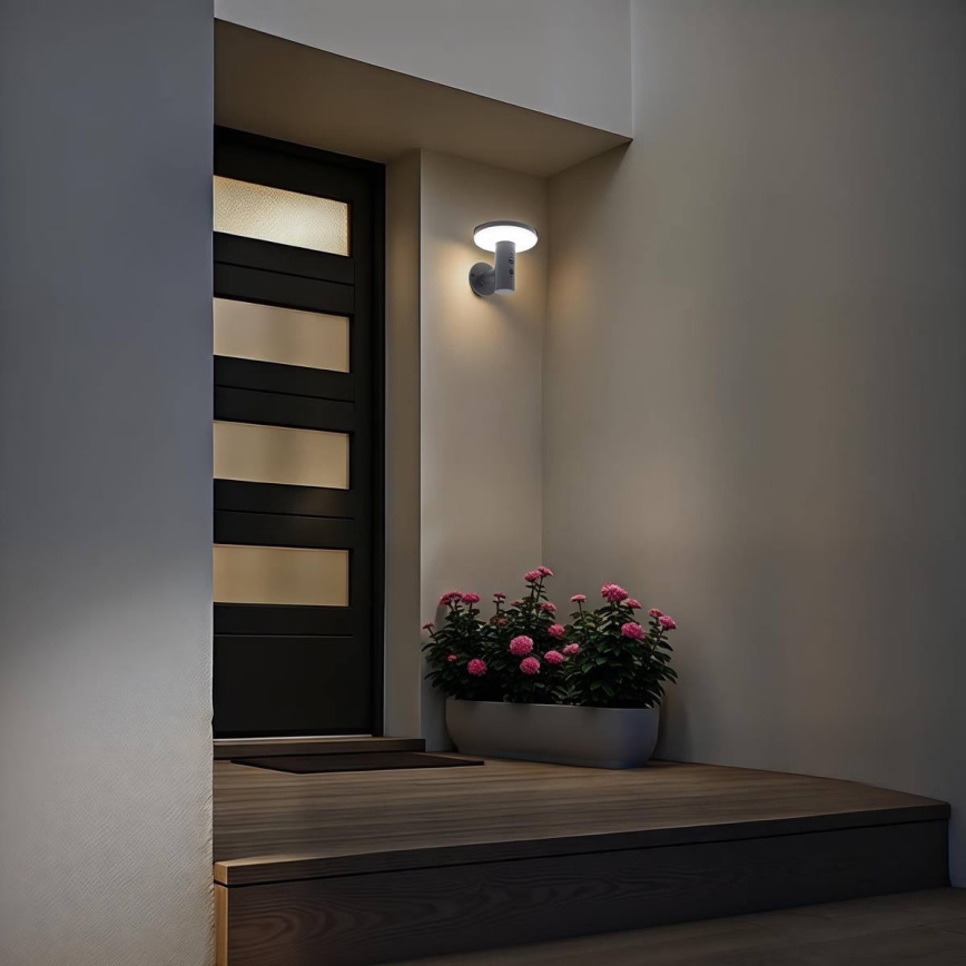 Hesperide - Lámpara solar LED de pared con sensor de movimiento DETEKT LED/3,7V 2600 mAh IP65