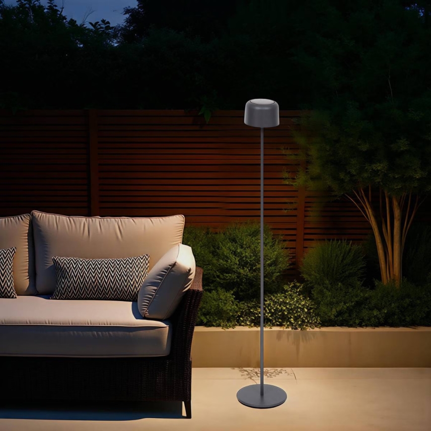 Hesperide - Lámpara solar LED BOLTY LED/3,7V 2600 mAh IP65 antracita