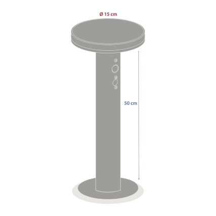 Hesperide - Lámpara solar LED con sensor de movimiento DETEKT LED/3,7V 2600 mAh IP65