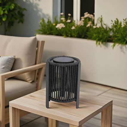 Hesperide - Lámpara solar LED LINY LED/3,7V 2600 mAh IP54 antracita