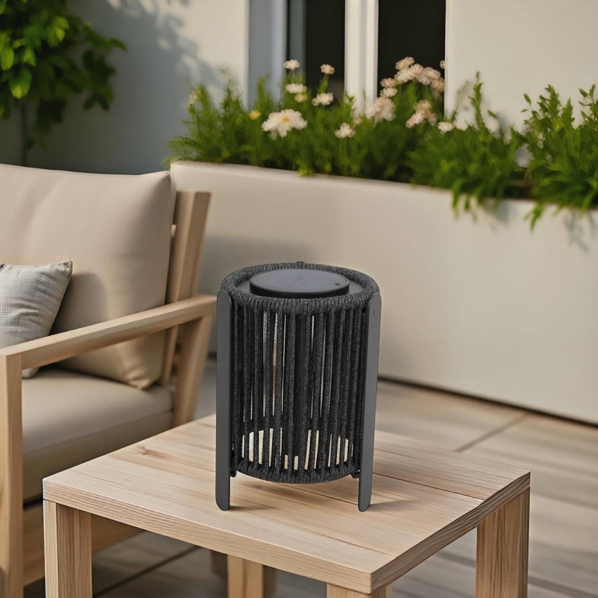 Hesperide - Lámpara solar LED LINY LED/3,7V 2600 mAh IP54 antracita