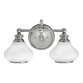 Hinkley - Aplique LED de baño AINSLEY 2xG9/3W/230V IP44 cromo mate