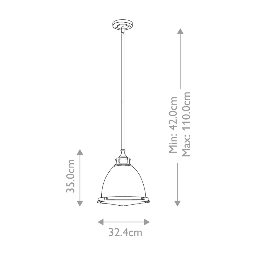 Hinkley - Lámpara colgante AMELIA 1xE27/60W/230V cromo brillante