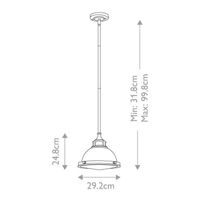Hinkley - Lámpara colgante AMELIA 1xE27/60W/230V latón