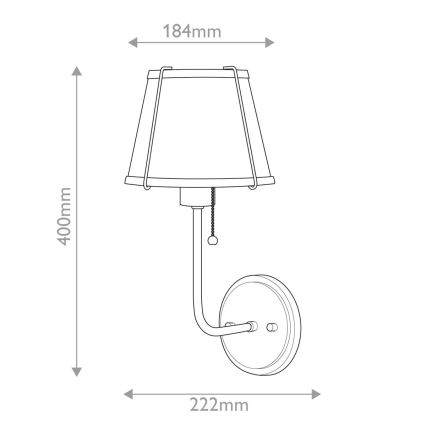 Hinkley - Aplique CLARKE 1xE27/40W/230V cromo brillante/blanco