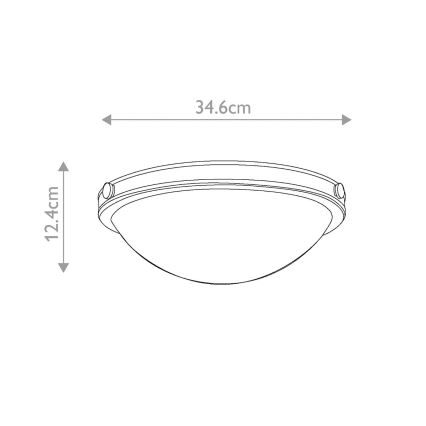 Hinkley - Lámpara de techo COLLIER 2xE27/40W/230V Ø 34,6 cm negra