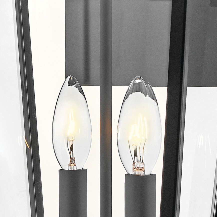 Hinkley - Aplique de pared exterior DAWSON L 2xE14/40W/230V IP44 negro