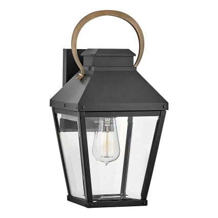 Hinkley - Aplique de pared exterior DAWSON M 1xE27/60W/230V IP44 negro