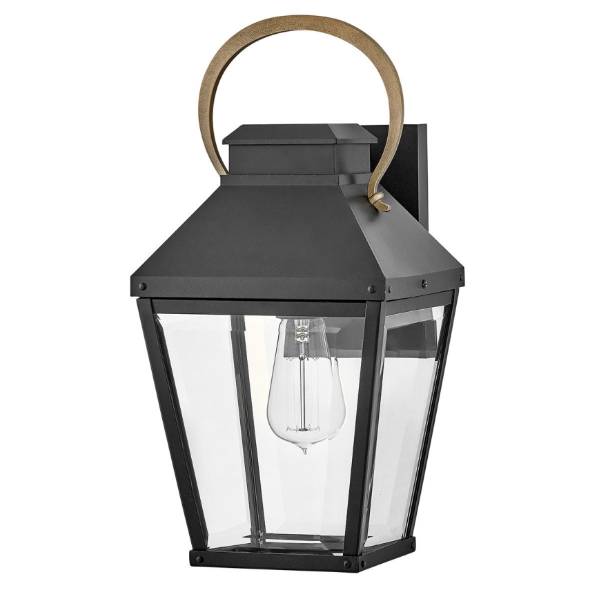 Hinkley - Aplique de pared exterior DAWSON M 1xE27/60W/230V IP44 negro