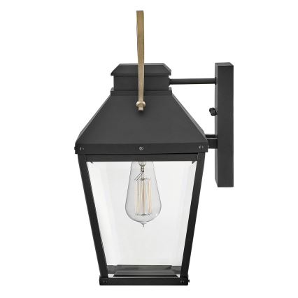 Hinkley - Aplique de pared exterior DAWSON M 1xE27/60W/230V IP44 negro