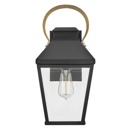 Hinkley - Aplique de pared exterior DAWSON M 1xE27/60W/230V IP44 negro