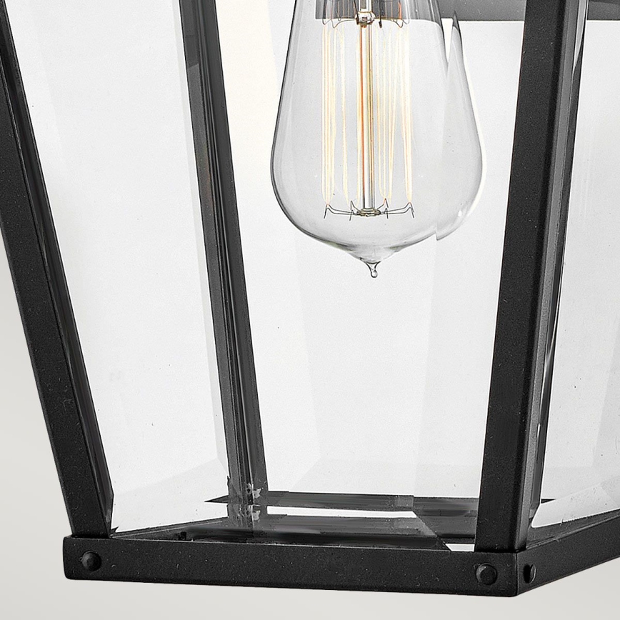 Hinkley - Aplique de pared exterior DAWSON M 1xE27/60W/230V IP44 negro