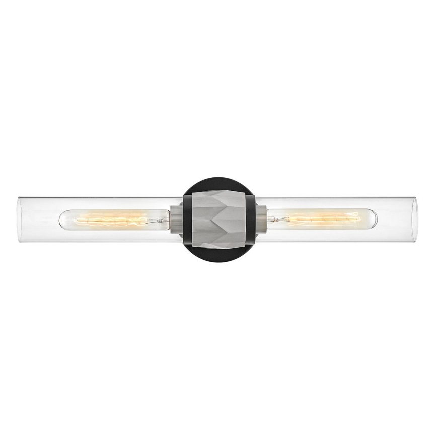 Hinkley - Aplique de pared para baño ELLISON 2xE27/40W/230V IP44 negro