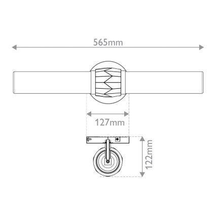 Hinkley - Aplique de pared para baño ELLISON 2xE27/40W/230V IP44 negro