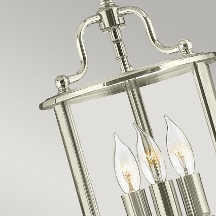 Hinkley - Lámpara colgante con cadena GENTRY 3xE14/60W/230V cromado brillante