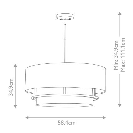 Hinkley - Lámpara de techo de superficie GRAHAM 4xE14/40W/230V cromo pulido