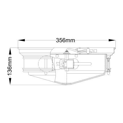 Hinkley - Luminaria de techo para baño HADLEY 3xE27/40W/230V IP44, acabado en bronce
