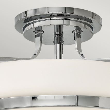 Hinkley - Lámpara de techo de montaje en superficie HARPER 3xE27/60W/230V Ø 45,6 cm cromo brillante