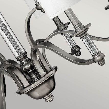 Hinkley - Lámpara de araña con cadena SUSSEX 9xE14/40W/230V cromo mate