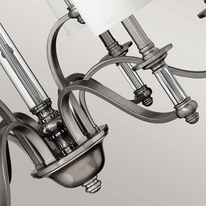 Hinkley - Lámpara de araña con cadena SUSSEX 9xE14/40W/230V cromo mate