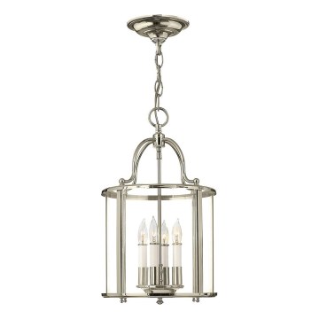 Hinkley - Lámpara de araña con cadena GENTRY 4xE14/60W/230V cromo brillante